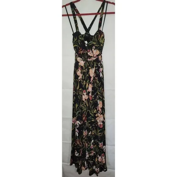 Anthropologie Maeve Gabriela Ruffled Maxi Dress Tropical Floral$160 Size S  - rajagirimanappuram.com